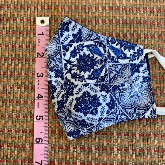 Blue Flower Spring Face Mask - Picture 5 of 5